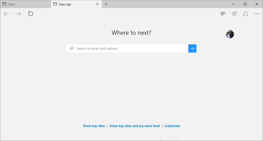 New tab ‎ Microsoft Edge blank pages Edge Talk